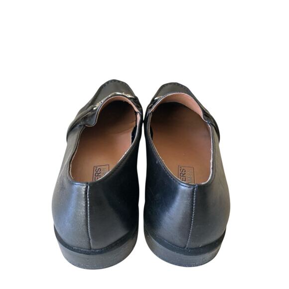Vintage 90s Y2k Preppy Black Leather Square Toe Dockers Loafers Flats Size 6.5 - Picture 5 of 8
